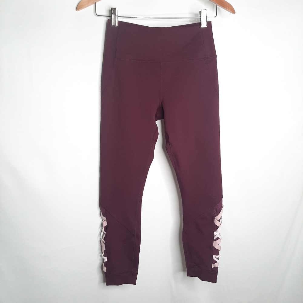 Fabletics Dynamic High-Waisted Lattice *Maroon* - image 2